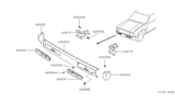 Diagram for 1987 Nissan Pathfinder Bumper - 62024-09G00