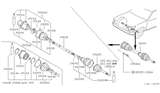 Diagram for 1992 Nissan Pathfinder Axle Shaft - 39204-88G50