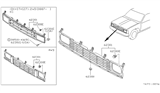 Diagram for 1990 Nissan Pathfinder Grille - 62310-41G00