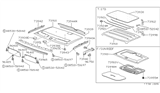 Diagram for 1989 Nissan Hardbody Pickup (D21) Sun Visor - 96400-23G10