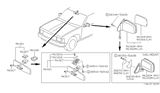 Diagram for 1995 Nissan Hardbody Pickup (D21U) Car Mirror - 96302-11G20