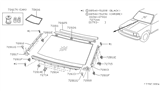 Diagram for Nissan Hardbody Pickup (D21) Windshield - 72712-3B010