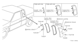Diagram for Nissan Hardbody Pickup (D21U) Weather Strip - 83330-12G00