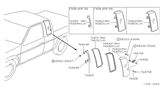 Diagram for 1990 Nissan Hardbody Pickup (D21) Weather Strip - 83330-12G00