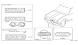 Diagram for 1987 Nissan Hardbody Pickup (D21) Emblem - 62891-01G00