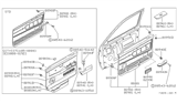 Diagram for 1994 Nissan Pathfinder Armrest - 80940-01G01