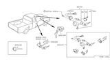 Diagram for Nissan Hardbody Pickup (D21) Door Lock Cylinder - 99810-01G90