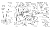 Diagram for Nissan Hardbody Pickup (D21U) Turn Signal Switch - 25560-75P09