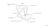 Diagram for 1985 Nissan 200SX Serpentine Belt - 11920-W4400