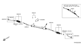 Diagram for 2017 Nissan Rogue Steering Gear Box - 48001-4BA0C