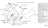 Diagram for Nissan Rogue Door Seal - 90830-6FL0A