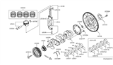 Diagram for 2014 Nissan Altima Rod Bearing - 12111-JA00C