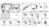 Diagram for 2015 Nissan Rogue Hazard Warning Switch - 25290-4BJ0A