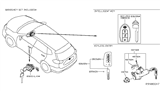 Diagram for 2017 Nissan Rogue Door Lock Cylinder - 80601-4BA0A