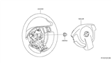 Diagram for 2016 Nissan Rogue Steering Wheel - 48430-4BA0B