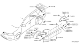 Diagram for 2014 Nissan Rogue Mud Flaps - 63855-4BA0A