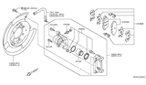 Diagram for 2020 Nissan Rogue Brake Caliper - 44001-4CA0D