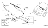 Diagram for 2014 Nissan Rogue Wiper Arm - 28886-4BA0A