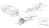 Diagram for 2019 Nissan Rogue Sport Wiper Motor - 28710-4BA0A