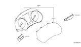 Diagram for 2015 Nissan Rogue Instrument Cluster - 24810-9TA3A