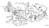 Diagram for 2019 Nissan Rogue Rear Crossmember - 55401-4BA0B