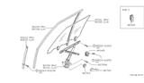 Diagram for 1985 Nissan Pulsar NX Window Regulator - 80701-01M00