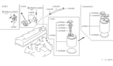 Diagram for 1984 Nissan Sentra Vapor Canister - 14950-09A00