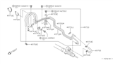 Diagram for 1985 Nissan Pulsar NX Power Steering Hose - 49711-02A15