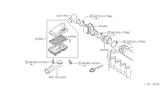 Diagram for 1983 Nissan Pulsar NX Air Intake Coupling - 16577-17M00