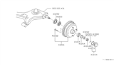 Diagram for 1984 Nissan Pulsar NX Wheel Bearing - 43210-M7000