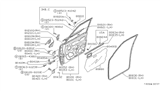 Diagram for 1983 Nissan Pulsar NX Door Hinge - 80400-01M00