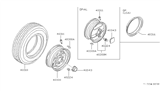 Diagram for 1983 Nissan Pulsar NX Wheel Cover - 40315-06M00