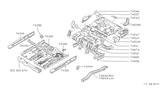 Diagram for 1984 Nissan Pulsar NX Rear Crossmember - 75620-04A12