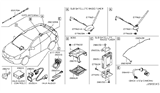 Diagram for 2009 Nissan Rogue Antenna - 28208-JM000