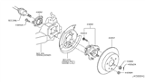 Diagram for Nissan Rogue Wheel Hub - 43202-JG000