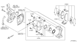 Diagram for 2008 Nissan Rogue Brake Caliper - 41001-JE00A