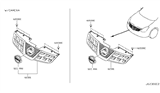 Diagram for 2012 Nissan Rogue Grille - 62310-1VX0A