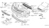 Diagram for 2011 Nissan Rogue Grille - F2255-1A41A