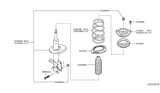 Diagram for Nissan Rogue Bump Stop - 54050-JD00A