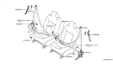 Diagram for 2013 Nissan Rogue Seat Belt - 86884-CZ30A