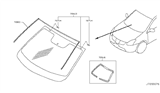 Diagram for 2015 Nissan Rogue Windshield - G2700-JM02B