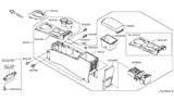 Diagram for 2008 Nissan Rogue Center Console Base - 96910-JM66A