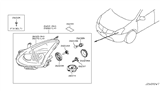 Diagram for 2013 Nissan Rogue Headlight - 26060-1VK0B