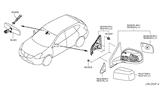 Diagram for 2008 Nissan Rogue Mirror Cover - 96373-JM00A