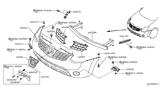 Diagram for 2011 Nissan Rogue Grille - 62059-JM00A