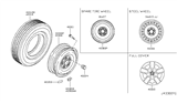 Diagram for 2011 Nissan Rogue Spare Wheel - 40300-JM00B