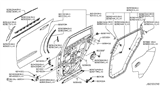 Diagram for 2014 Nissan Rogue Door Moldings - 82820-JM70A