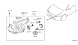 Diagram for 2010 Nissan Rogue Headlight - 26060-JM70A