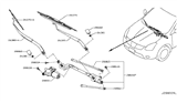 Diagram for Nissan Wiper Pivot - 28841-JM00A