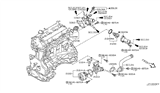 Diagram for 2010 Nissan Rogue Thermostat Gasket - 11062-6N20A